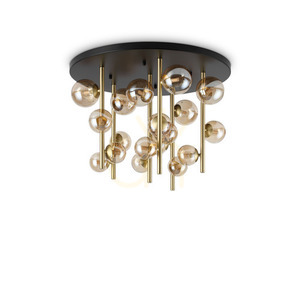 Plafonieră Ideal Lux Perlage PL18 Ambra 70 cm alamă sticlă chihlimbar 328379 0 Plafonieră Ideal Lux Perlage PL18 Ambra 70 cm alamă sticlă chihlimbar 328379 small 0