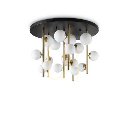 Verifica Plafonieră Ideallux PERLAGE PL18 albă 70 cm G9 18x15W 328393