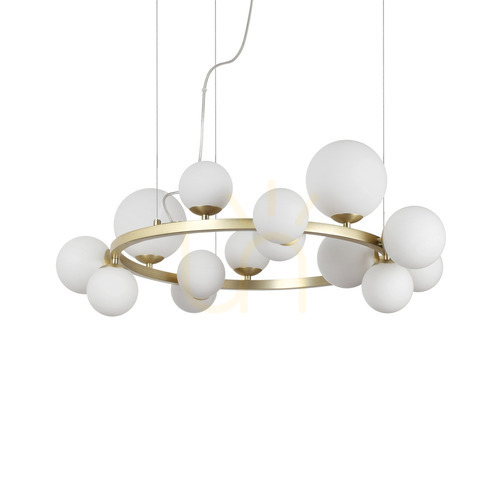 Verifica Lampă suspendată Ideallux Perlage SP14 albă 14xG9 sticlă metal 85 cm 283814