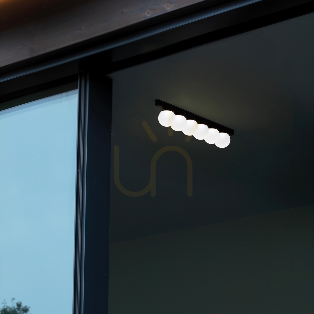 Vedere Plafonieră LED Ideallux Binomio 313283 negru metal sticlă 30,9 cm 4 becuri Plafonieră LED Ideallux Binomio 313283 negru metal sticlă 30,9 cm 4 becuri