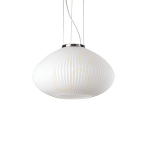 Lampă suspendată Ideallux PLISSE SP1 D35 crom metal sticlă 285184 small 0