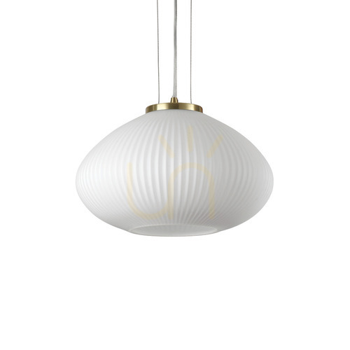 Verifica Lampă suspendată Ideallux PLISSE SP1 D35 alamă sticlă 35 cm 264547