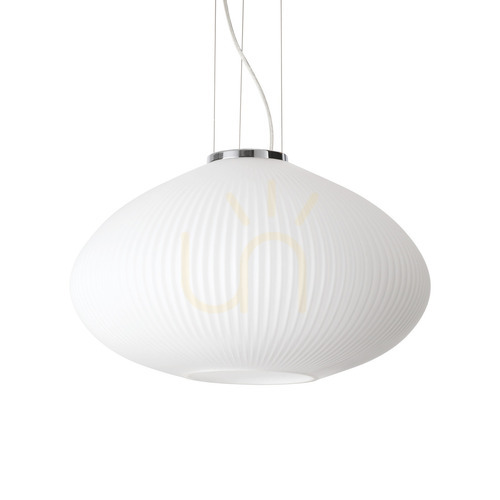 Verifica Lustră suspendată Ideallux PLISSE SP1 D45 crom sticlă E27 264523