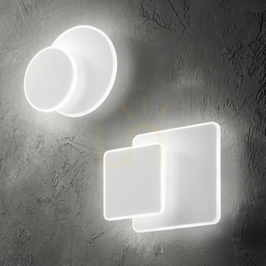 Aplică perete Ideallux POUCHE AP SQUARE alb LED 15W metal 25 cm 259352 small 2