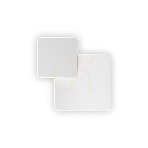 Verifica Aplică perete Ideallux POUCHE AP SQUARE alb LED 15W metal 25 cm 259352