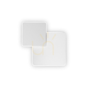 Aplică perete Ideallux POUCHE AP SQUARE alb LED 15W metal 25 cm 259352 small 0