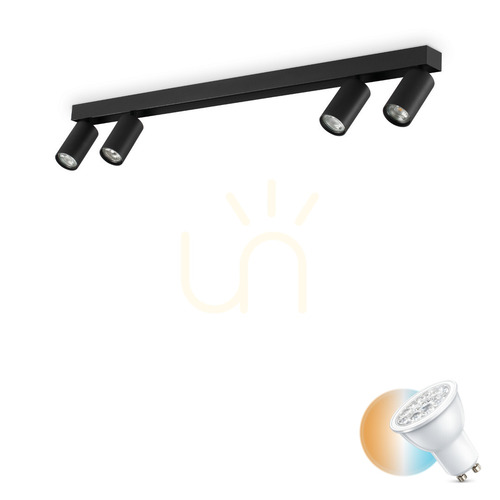 Verifica Plafoniera Ideallux Profilo PL4 negru metal 4xGU10 90 cm 328195