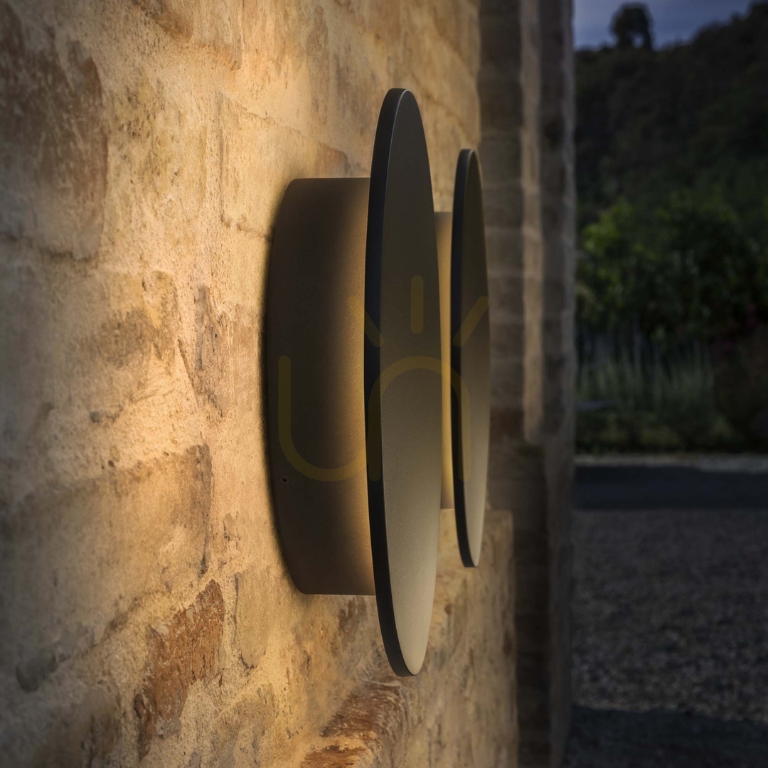 Afişa Lampă de perete exterior Ideallux PUNTO D30 negru LED 16W metal 328577 Lampă de perete exterior Ideallux PUNTO D30 negru LED 16W metal 328577