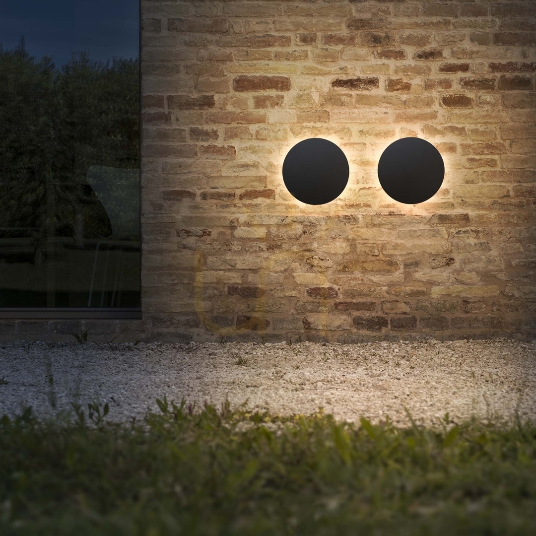 Spectacol Lampă de perete exterior Ideallux PUNTO D30 negru LED 16W metal 328577 Lampă de perete exterior Ideallux PUNTO D30 negru LED 16W metal 328577