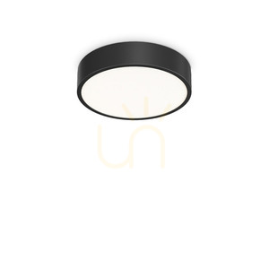 Plafon exterior Ideallux RAY PL D30 negru 30 cm IP54 327563 small 0