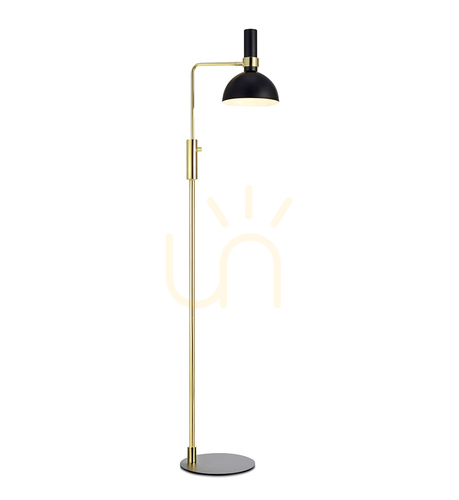 Verifica Lampă de podea Markslojd Larry negru auriu metal dimmer 146 cm 106972