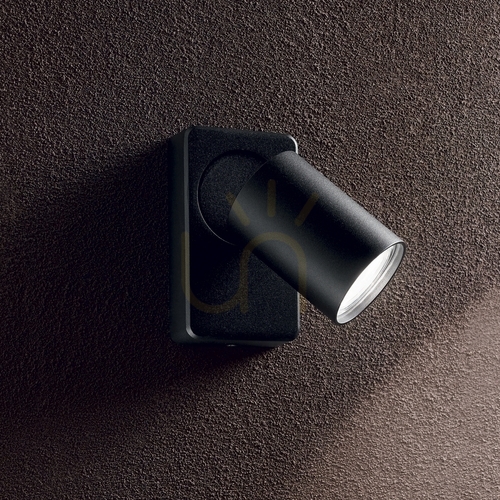 Verifica Aplică perete Ideallux Rudy AP1 Round negru GU10 35W metal aluminiu 229010