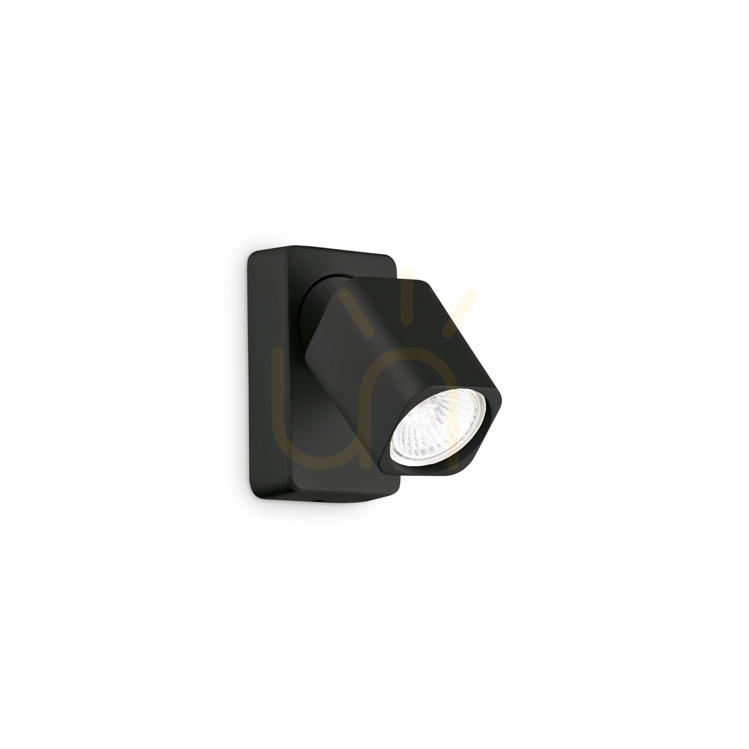 Afişa Aplică perete Ideallux Rudy AP1 Square negru GU10 321530 Aplică perete Ideallux Rudy AP1 Square negru GU10 321530