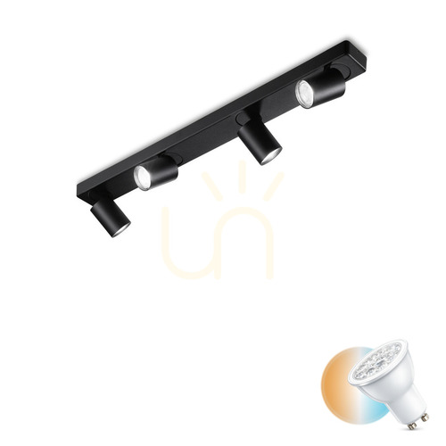 Verifica Plafonieră Ideallux Rudy PL4 Round negru 4xGU10 metal 76 cm 229072