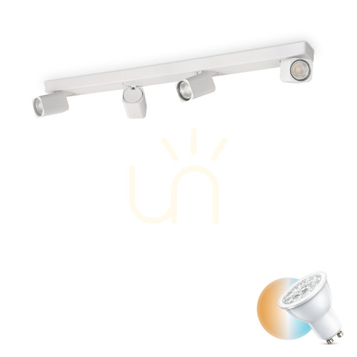 Verifica Plafonieră Ideallux Rudy PL4 Square albă 4xGU10 76 cm 294827