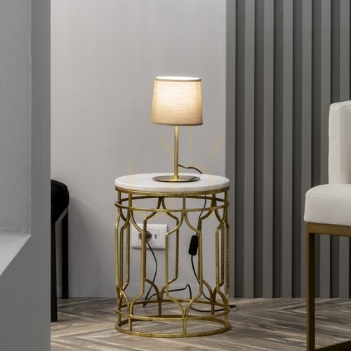 Verifica Lampă de masă Ideallux SET UP MTL1 Small albă metal E27 259864
