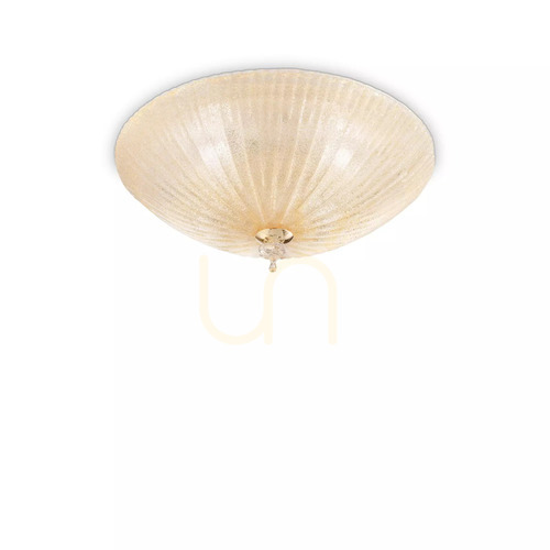 Verifica Plafonieră Ideal Lux Shell PL3 Ambra 140179 sticlă chihlimbar 40 cm
