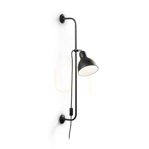 Verifica Aplică de perete Ideallux SHOWER AP1 neagră metal E27 179643
