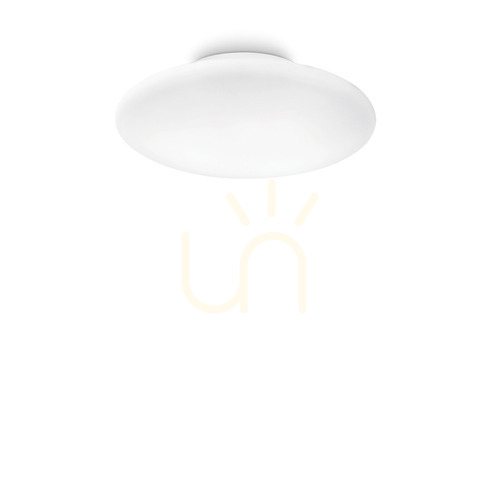 Verifica Plafon Ideallux SMARTIES PL1 D33 alb din sticlă 009223