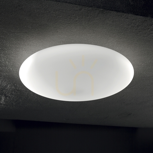 Verifica Plafon Ideal Lux Smarties PL2 D42 alb sticlă 42,5 cm 032047