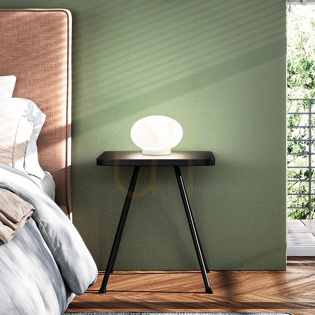 Vedere Lampă de masă Ideallux Smarties TL1 D40 albă sticlă 327914 Lampă de masă Ideallux Smarties TL1 D40 albă sticlă 327914