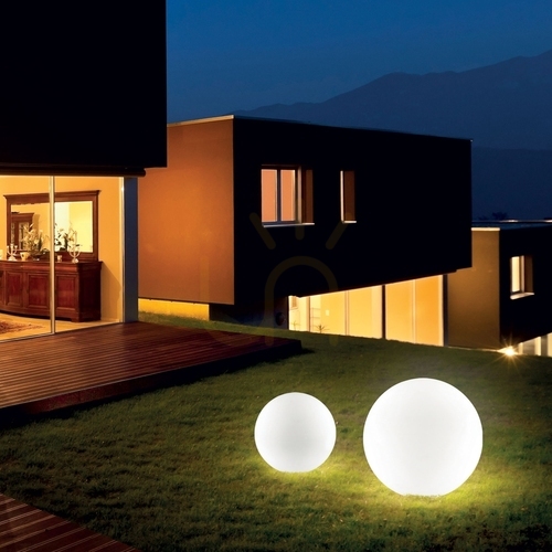 Verifica Lampă exterior cu bilă Ideallux SOLE PT1 albă D40 E27 191621