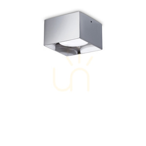 Plafoniera Ideallux Spike PL1 Square crom metal GX53 10 cm 328799 small 0