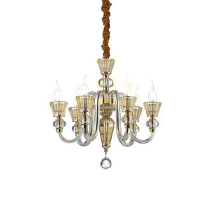 Lampă suspendată Ideallux Strauss SP6 aurie sticlă 6xE14 Ø50,5 cm 140605 0 Lampă suspendată Ideallux Strauss SP6 aurie sticlă 6xE14 Ø50,5 cm 140605 small 0