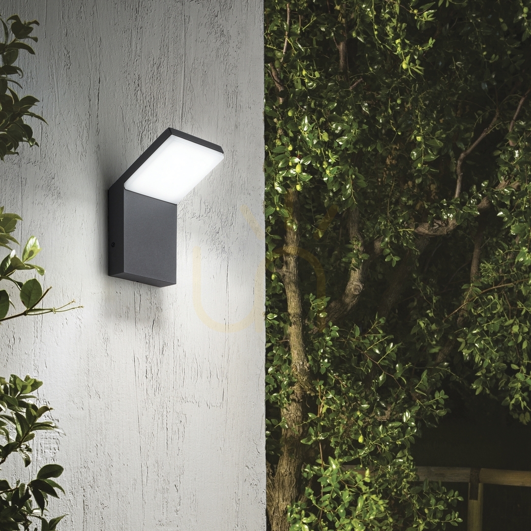Vedere Lampă de perete exterior Ideallux Style Sensor antracit LED 9W 4000K 221519 Lampă de perete exterior Ideallux Style Sensor antracit LED 9W 4000K 221519