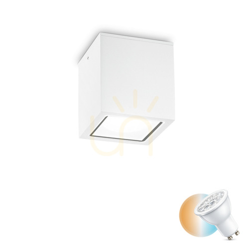 Verifica Plafon exterior Ideallux TECHO PL1 BIG BIANCO alb Ø15 cm GU10 251523