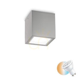 Plafon exterior Ideallux TECHO PL1 BIG gri GU10 IP54 15 cm 326887 small 0