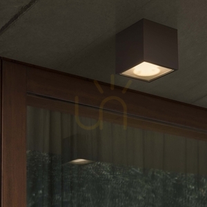 Plafon exterior Ideallux TECHO PL1 BIG gri GU10 IP54 15 cm 326887 small 4
