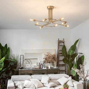 Plafonieră Ideallux TRIUMPH PL8 alamă metal 8xE27 Ø92 cm 160313 small 2
