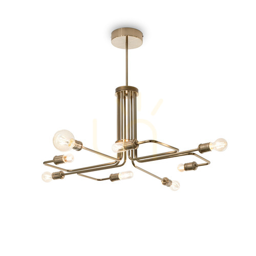 Verifica Lustră suspendată Ideallux Triumph SP8 alamă metal 92 cm 160269