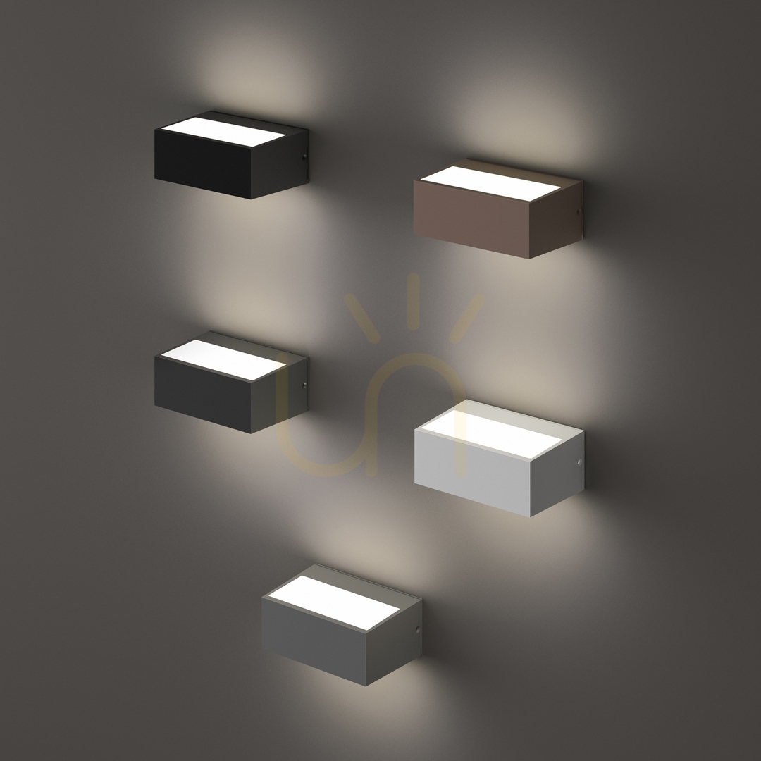 Vedere Aplică exterior Ideallux TWIN AP1 gri aluminiu G9 326979 Aplică exterior Ideallux TWIN AP1 gri aluminiu G9 326979