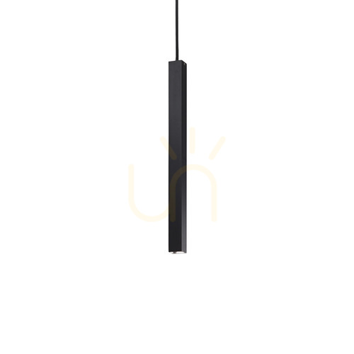 Verifica Lampă suspendată Ideallux Look Ultrathin neagră LED 11,5W 194202