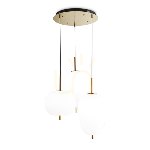 Verifica Lampă suspendată Ideallux UMILE SP3 albă sticlă metal LED 56W 63 cm 224541
