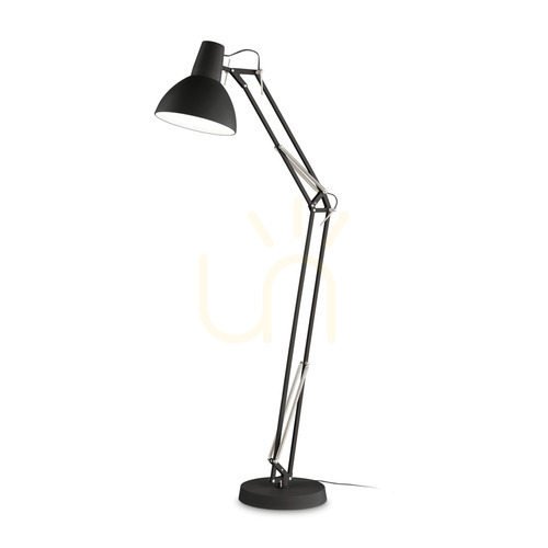 Verifica Lampă pe picior Ideallux WALLY PT1 Total Black metal E27 160 cm 265292