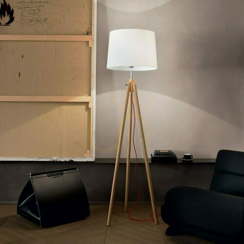 Verifica Lampă pe picior Ideallux YORK PT1 negru lemn/textil E27 164 cm 121437