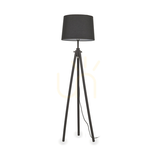 Verifica Lampă pe picior Ideallux YORK PT1 negru lemn/textil E27 164 cm 121437
