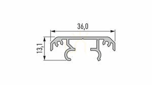LUMINIERE tip profil Talia M1 lac alb. 1 m small 1