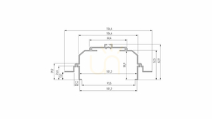 Profil de montaj LUMINES LARGO M4, alb vopsit, 1 m small 1