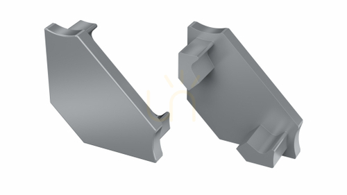 Verifica Capac terminal din aluminiu pentru profil LED LUMINES C, argintiu, fără orificiu