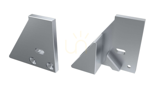Verifica Capac terminal stânga din aluminiu LUMINES I10 10 mm cu suport și orificiu pentru cablu