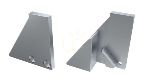 Verifica Capăt din aluminiu LUMINES I8 8 mm, argintiu, stânga, cu suport