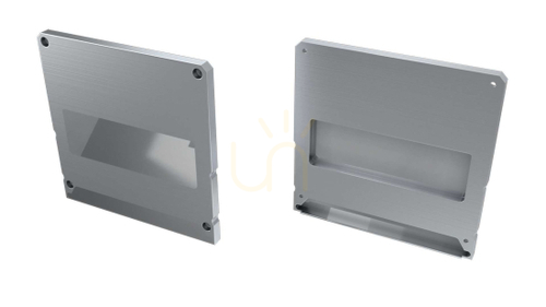 Verifica Capac terminal Lumines LARGO M2 + LARGO din aluminiu argintiu fără orificiu 12-1025-11