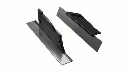 Verifica Capac terminal din aluminiu pentru profil LED LUMINES PERO, negru lăcuit, cu orificiu pe dreapta