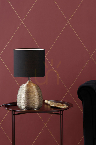 Verifica Lampă de masă Markslojd OSCAR 107068 negru/aur ceramică textilă E27 60W