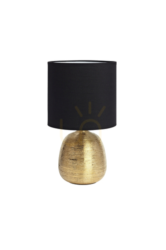 Verifica Lampă de masă Markslojd OSCAR 107068 negru/aur ceramică textilă E27 60W