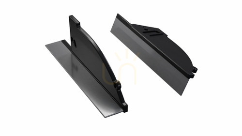 Verifica Capac de capăt din aluminiu pentru profil LED LUMINES TOPO, dreapta, cu orificiu, negru lăcuit